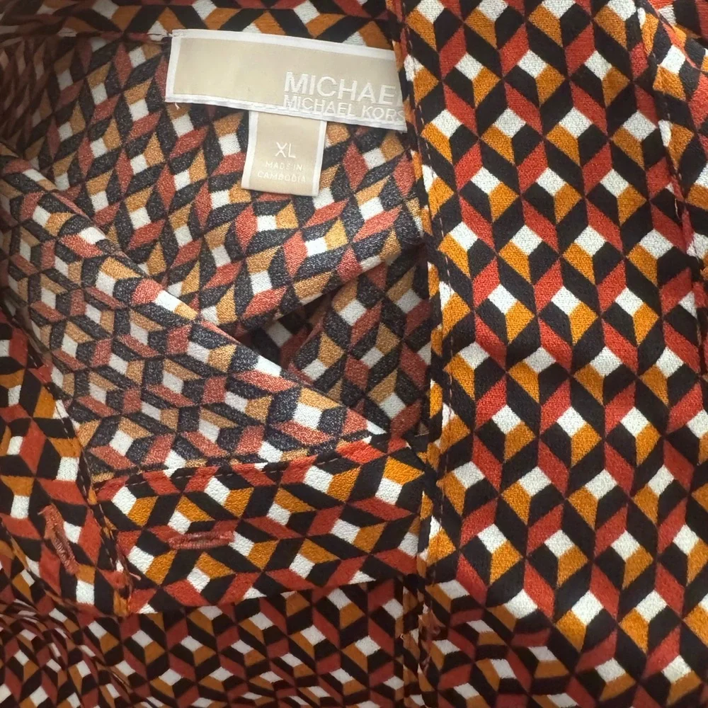 Michael Kors Button Down Tie Dress